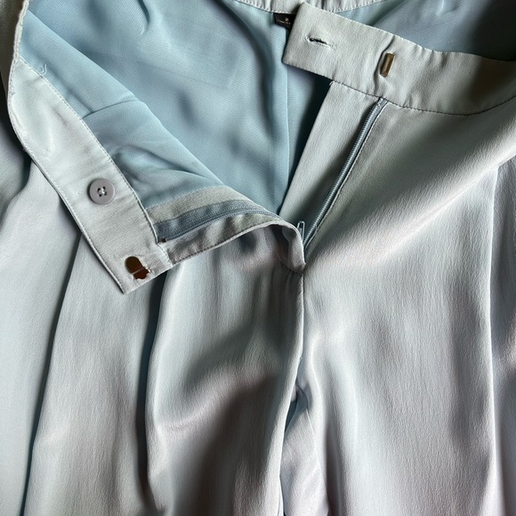 Rachel Zoe 100% Silk Light Blue Wide Leg Pants - Picture 12 of 16